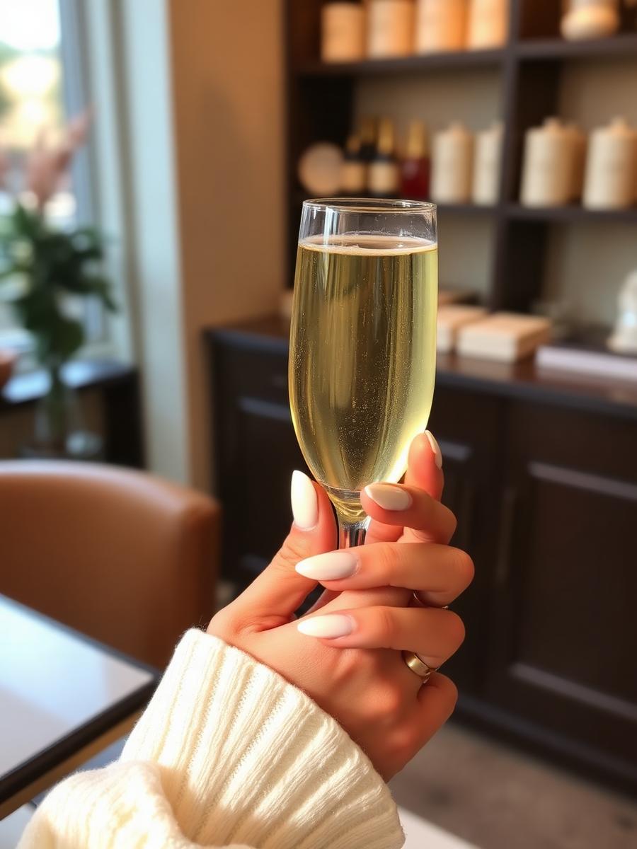 Elegant white nails